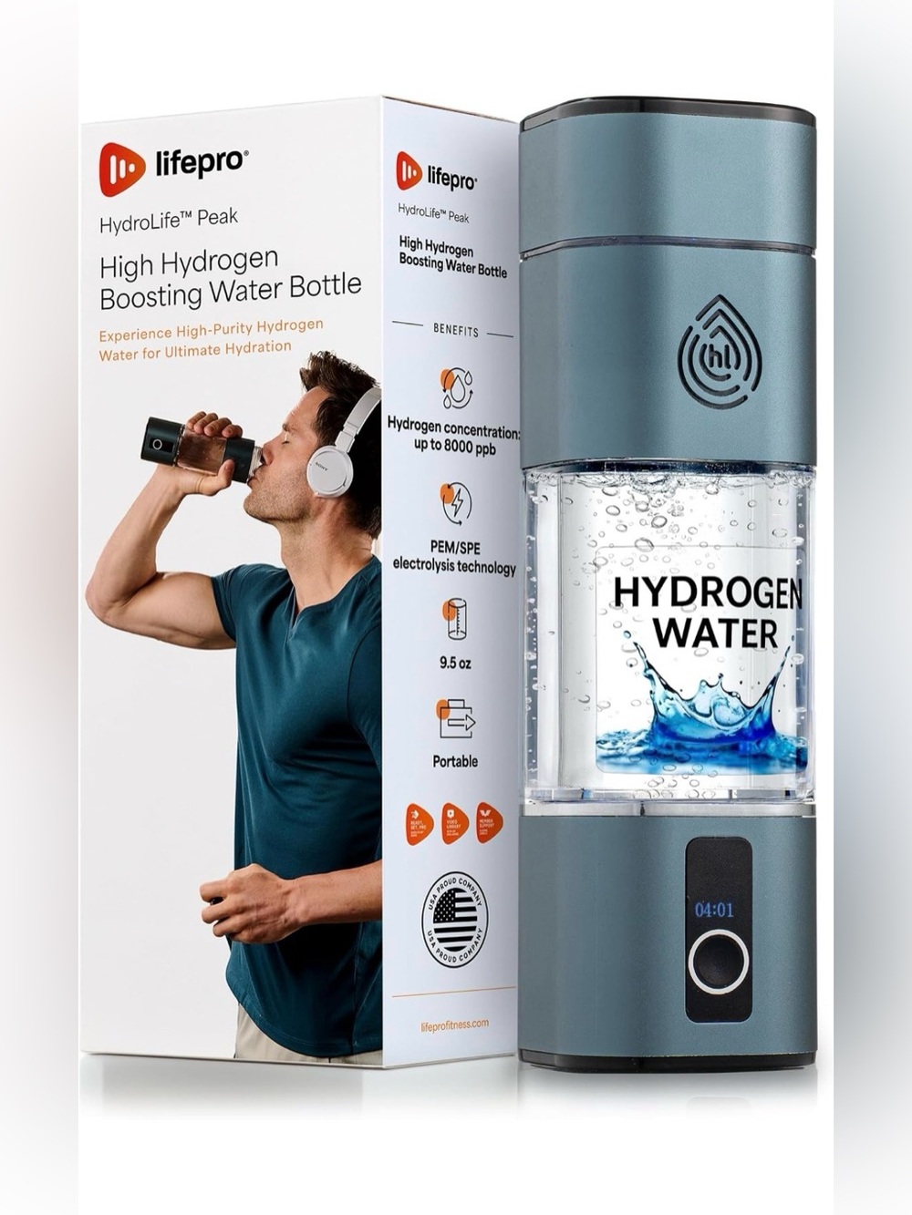 Lifepro Hydrogen Water Bottle Generator
